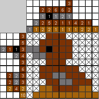 Цветной японский рисунок Птичка