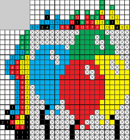 Цветной японский рисунок Шарики