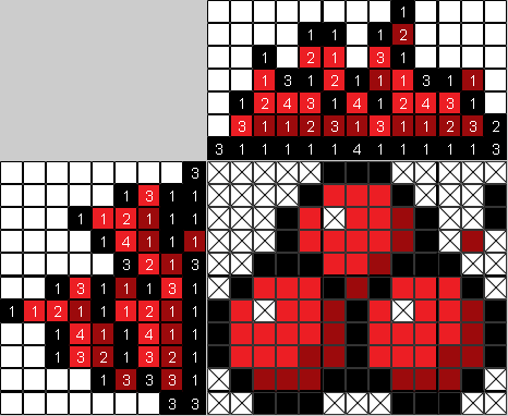 Цветной японский рисунок Ягода